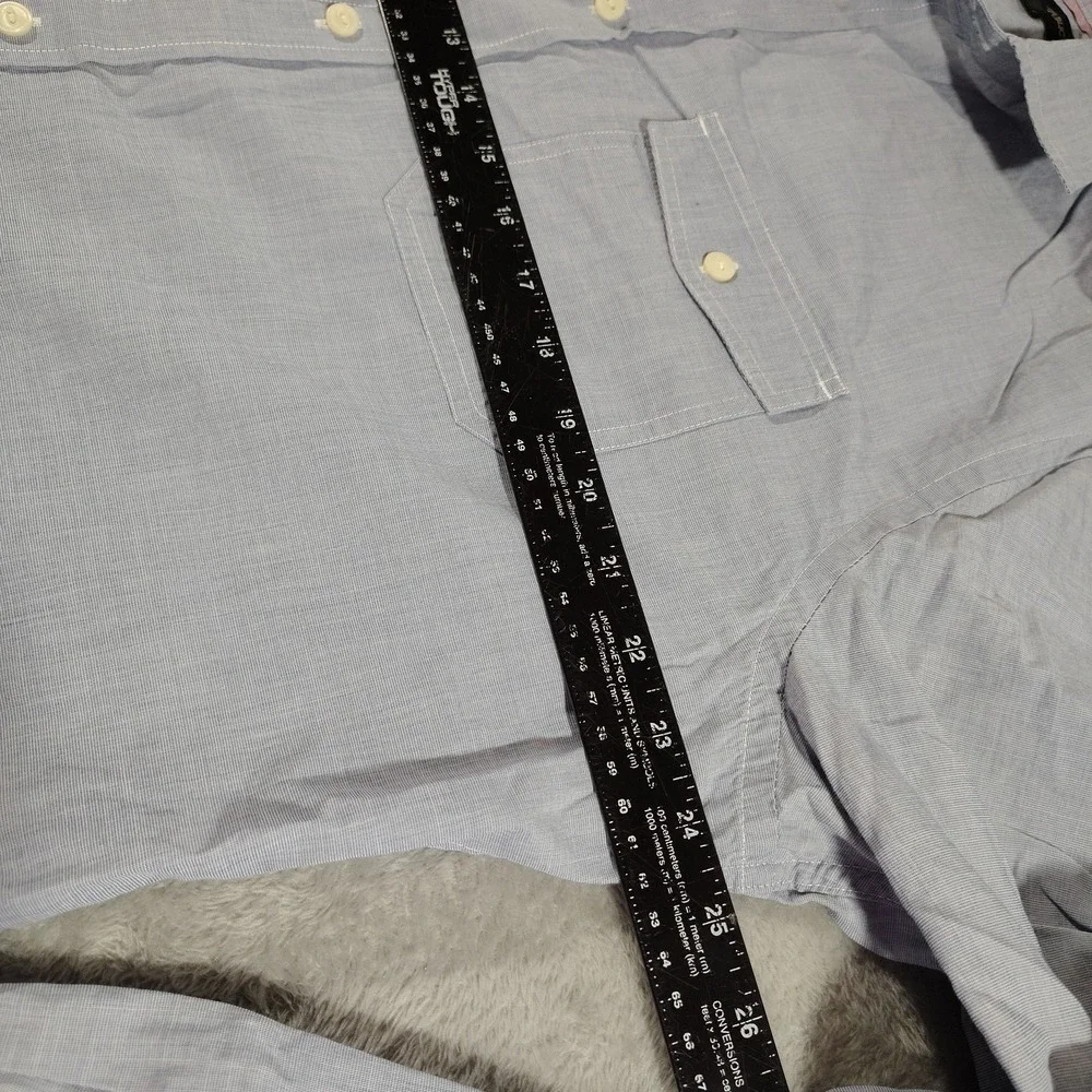 Banana Republic Shirt Men XL Denim Blue College Preppy Work Roll Tab Long Sleev